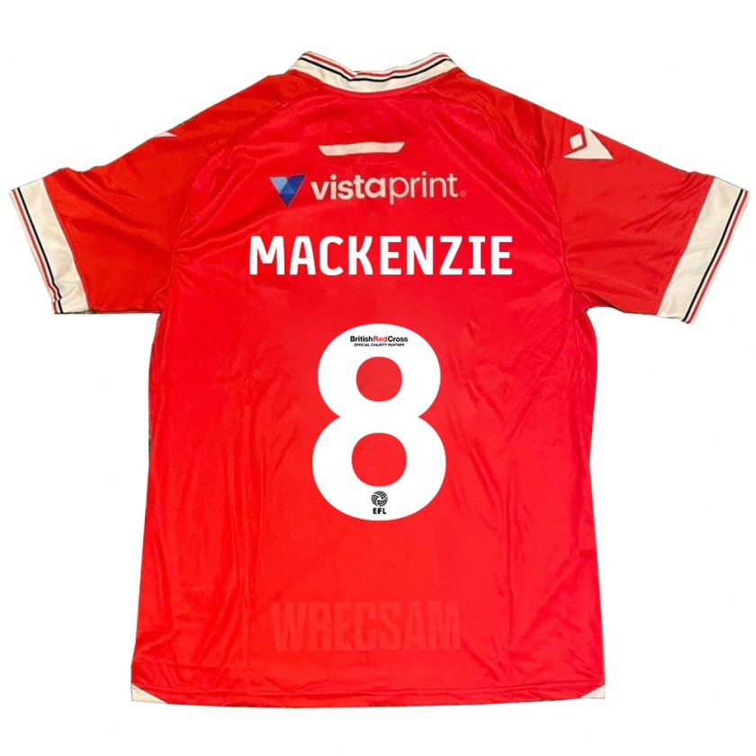 Kandiny Enfant Maillot Libby Mackenzie #8 Rouge Tenues Domicile 2023/24 T-Shirt