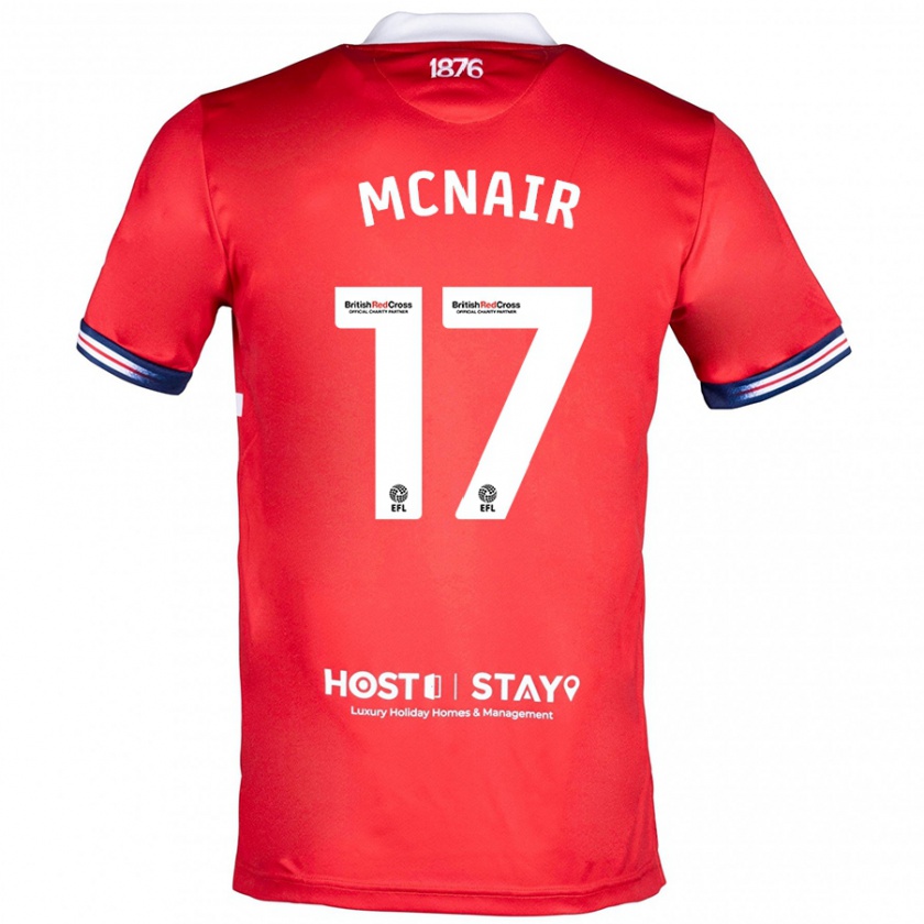 Kandiny Enfant Maillot Paddy Mcnair #17 Rouge Tenues Domicile 2023/24 T-Shirt