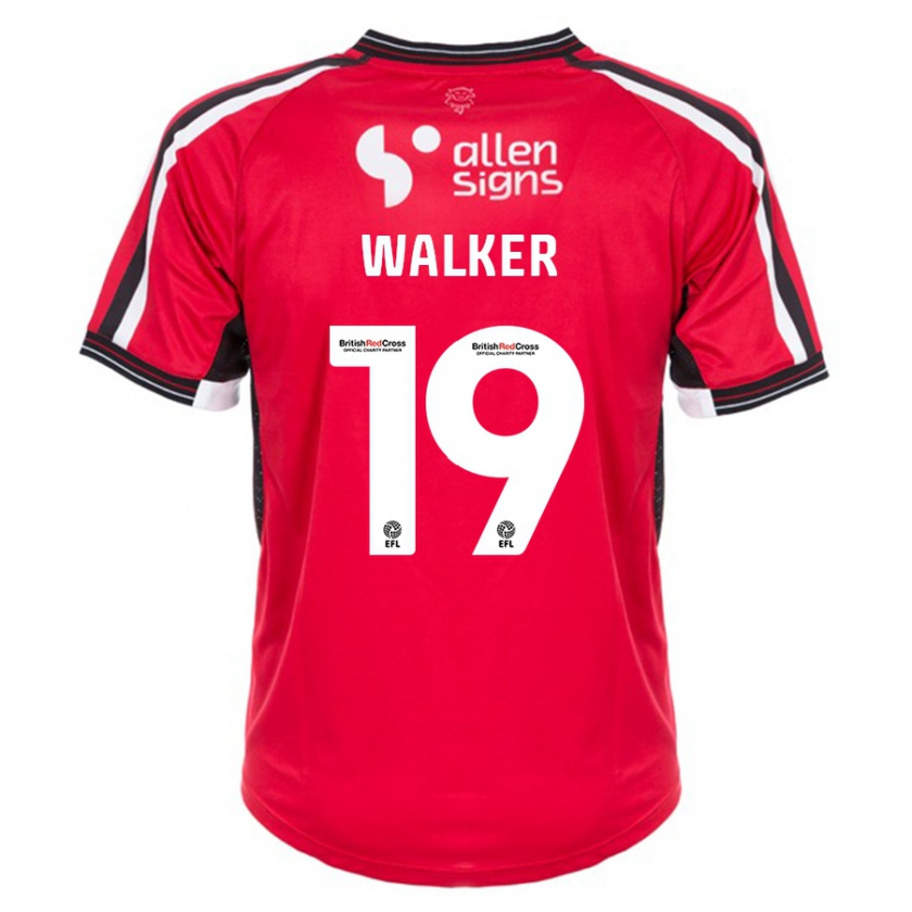 Kandiny Enfant Maillot Tyler Walker #19 Rouge Tenues Domicile 2023/24 T-Shirt