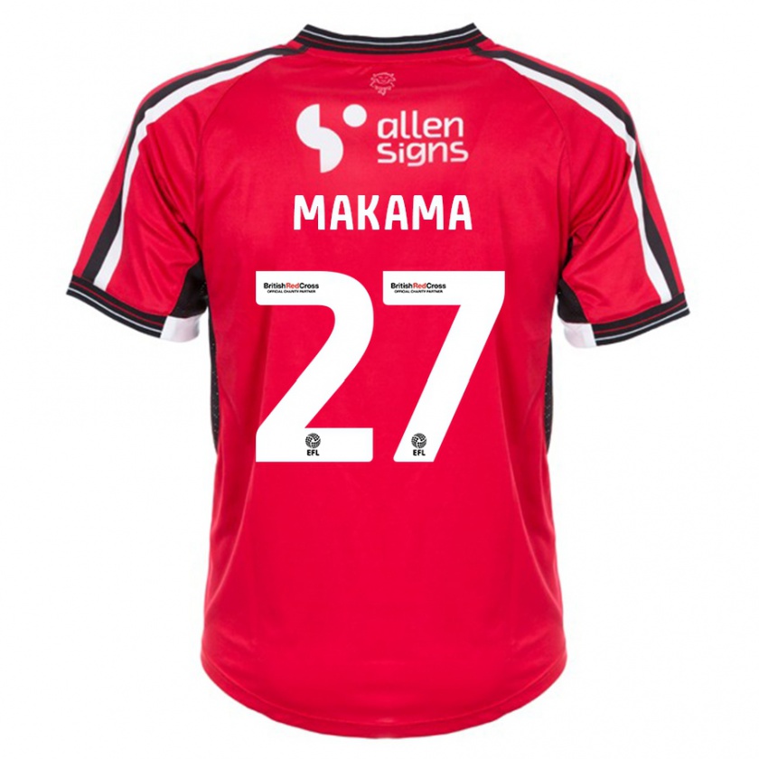 Kandiny Enfant Maillot Jovon Makama #27 Rouge Tenues Domicile 2023/24 T-Shirt