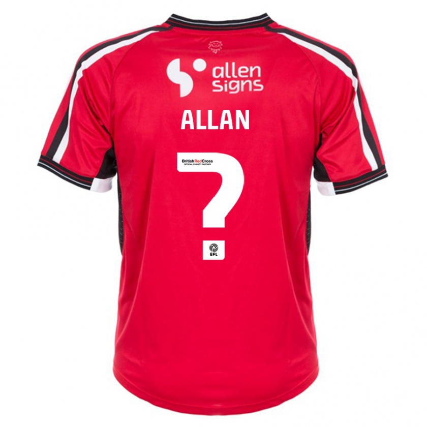 Kandiny Enfant Maillot Isaac Allan #0 Rouge Tenues Domicile 2023/24 T-Shirt