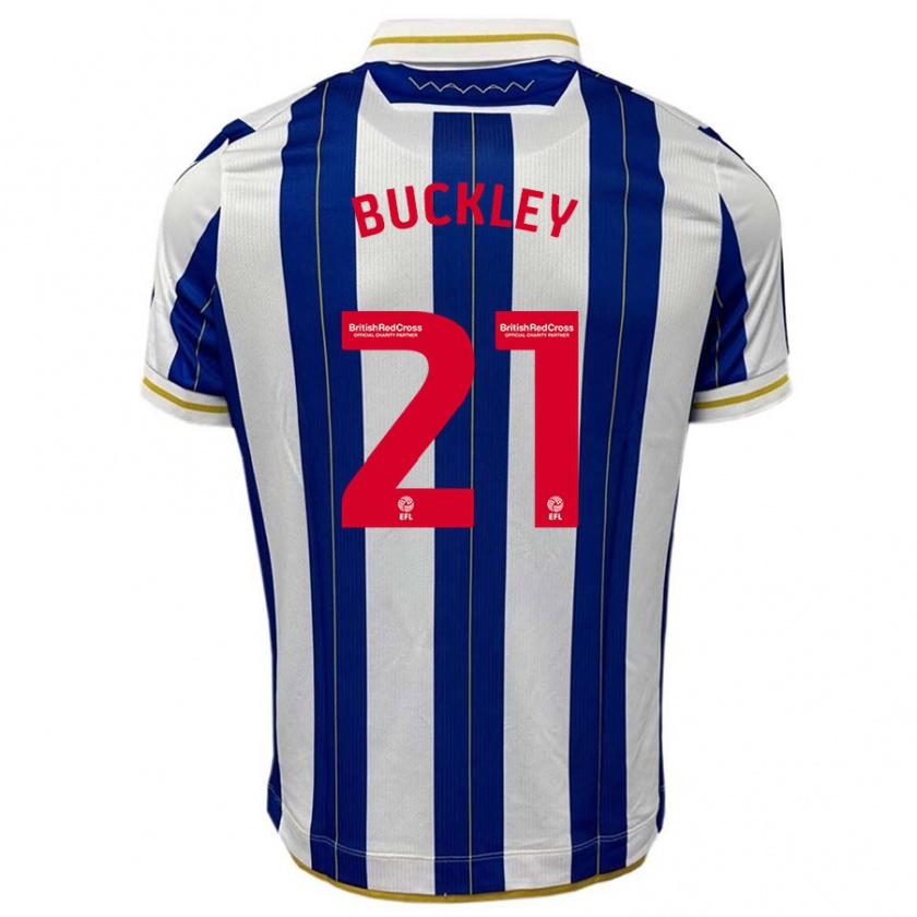 Kandiny Enfant Maillot John Buckley #21 Bleu Blanc Tenues Domicile 2023/24 T-Shirt