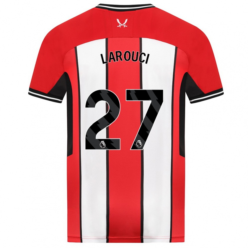 Kandiny Enfant Maillot Yasser Larouci #27 Rouge Tenues Domicile 2023/24 T-Shirt