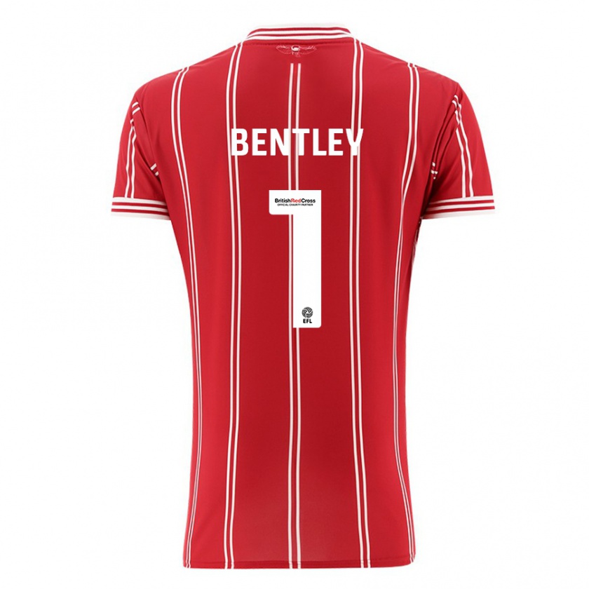 Kandiny Enfant Maillot Fran Bentley #1 Rouge Tenues Domicile 2023/24 T-Shirt