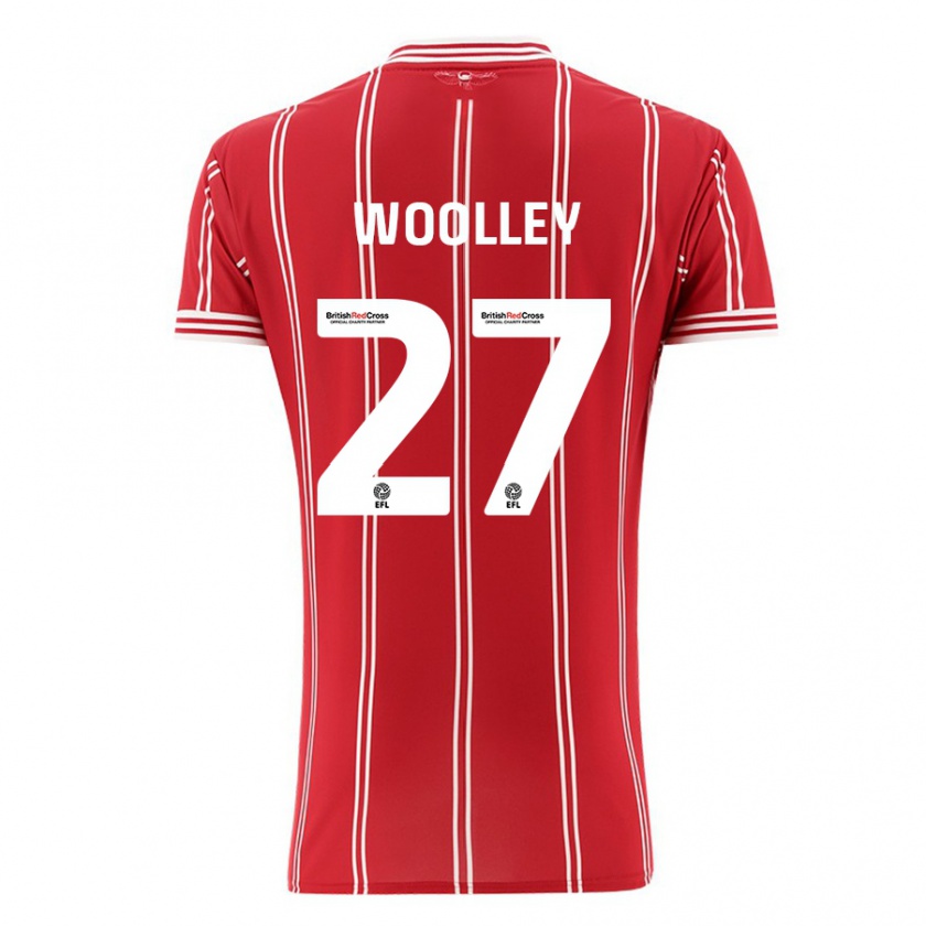 Kandiny Enfant Maillot Jesse Woolley #27 Rouge Tenues Domicile 2023/24 T-Shirt