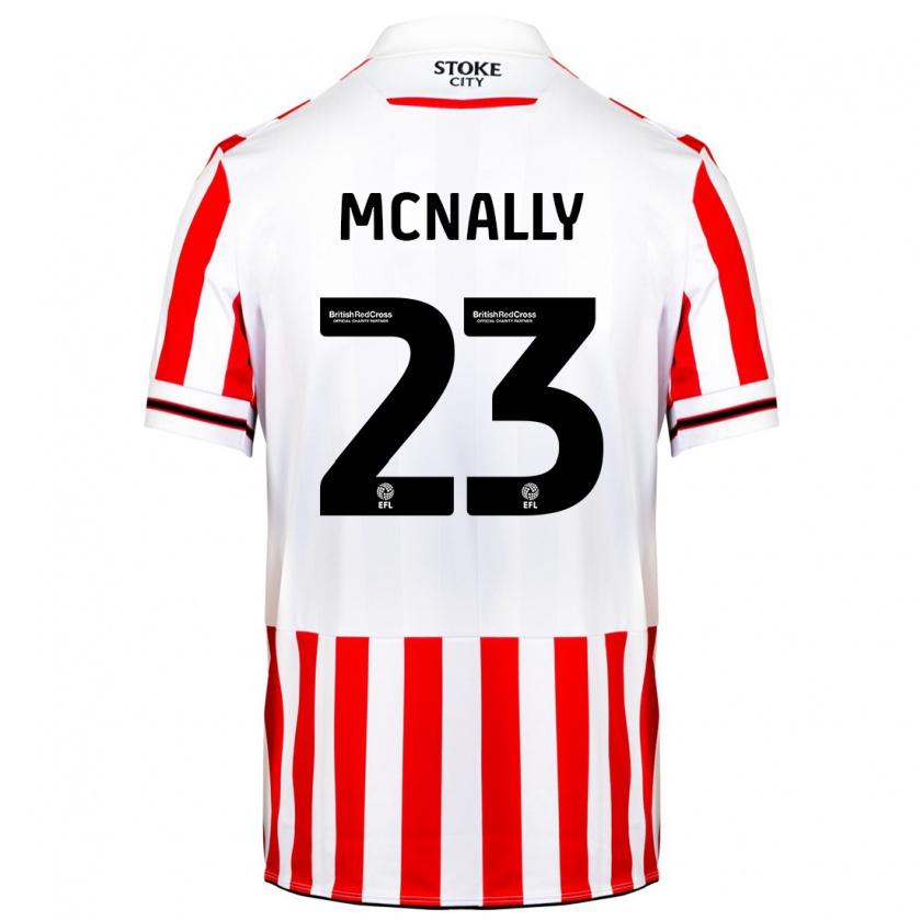 Kandiny Enfant Maillot Luke Mcnally #23 Rouge Blanc Tenues Domicile 2023/24 T-Shirt