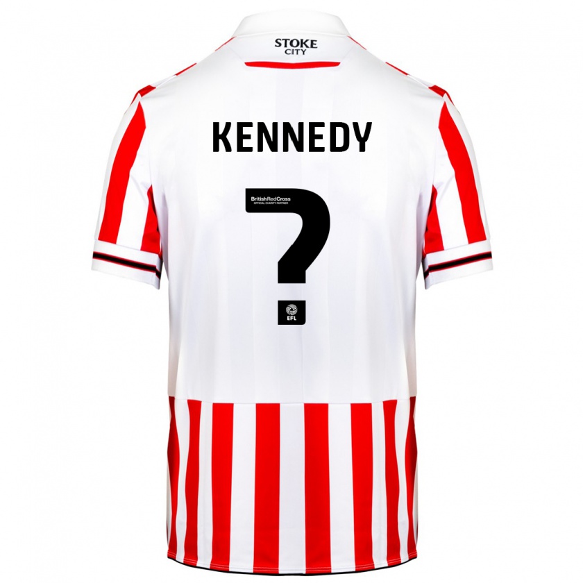 Kandiny Enfant Maillot Dan Kennedy #0 Rouge Blanc Tenues Domicile 2023/24 T-Shirt