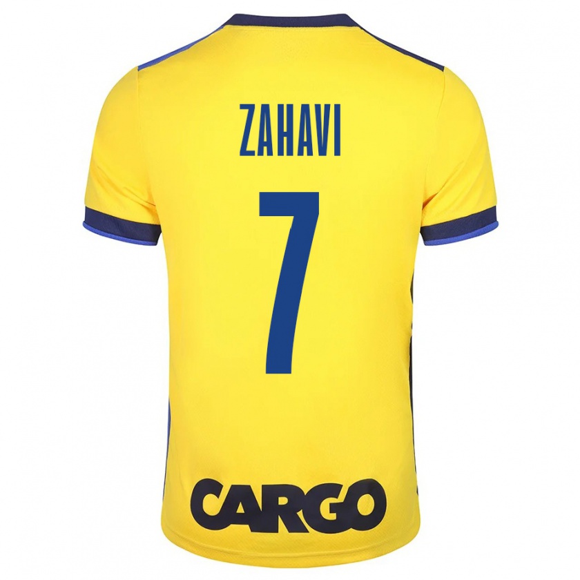 Kandiny Enfant Maillot Eran Zahavi #7 Jaune Tenues Domicile 2023/24 T-Shirt