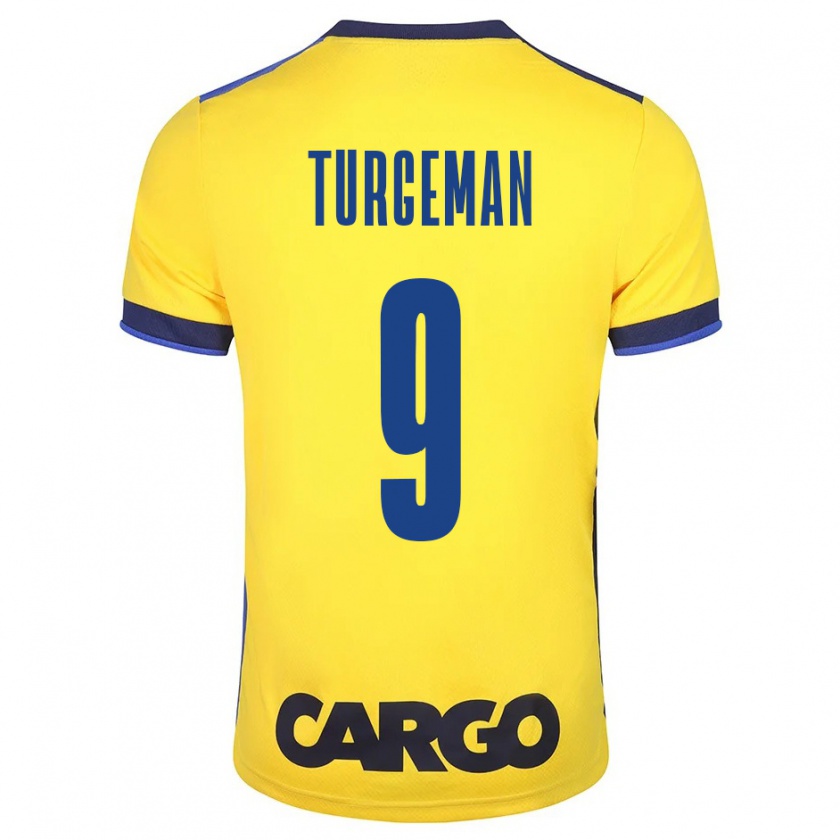 Kandiny Enfant Maillot Dor Turgeman #9 Jaune Tenues Domicile 2023/24 T-Shirt