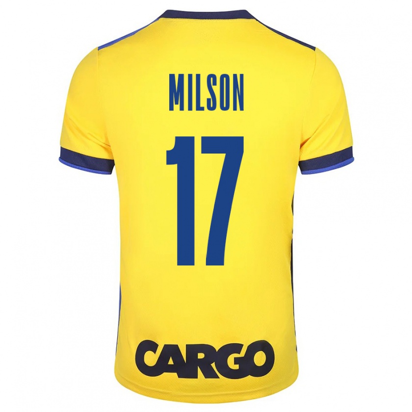 Kandiny Enfant Maillot Milson #17 Jaune Tenues Domicile 2023/24 T-Shirt