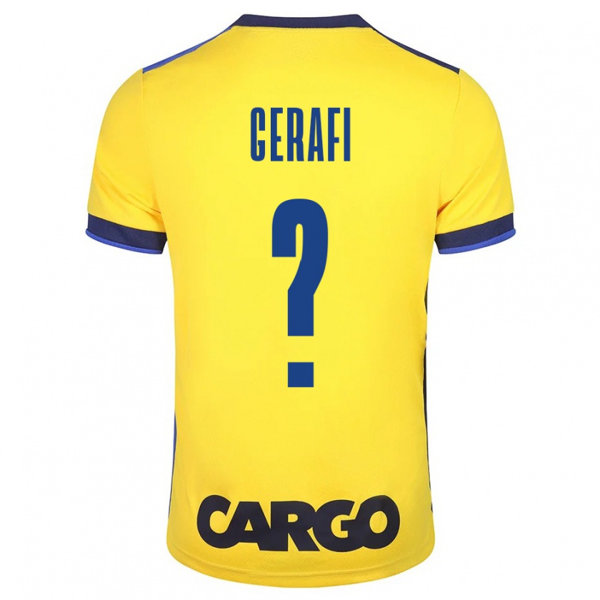 Kandiny Enfant Maillot Omri Gerafi #0 Jaune Tenues Domicile 2023/24 T-Shirt