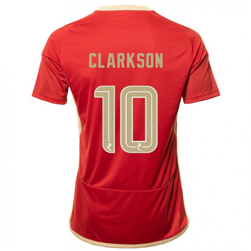 Kandiny Enfant Maillot Leighton Clarkson #10 Rouge Tenues Domicile 2023/24 T-Shirt