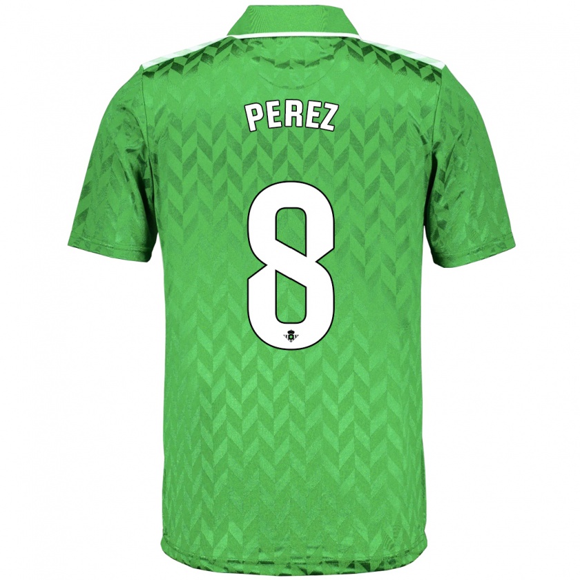 Kandiny Enfant Maillot Dani Pérez #8 Vert Tenues Extérieur 2023/24 T-Shirt