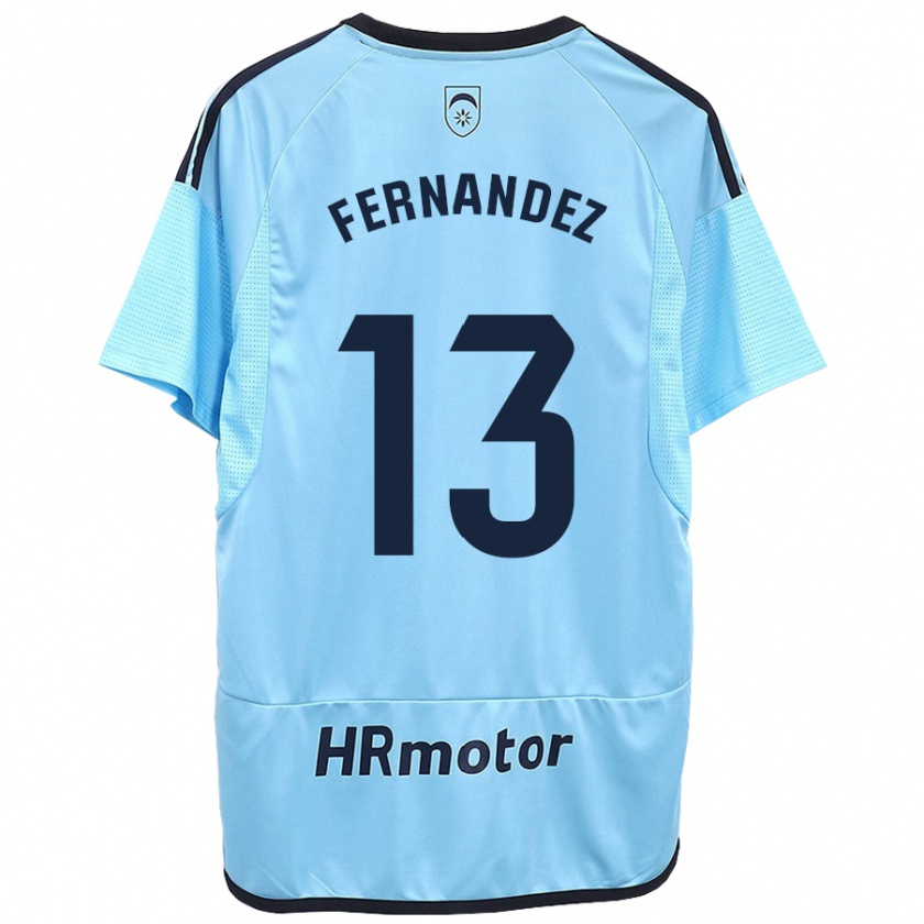 Kandiny Enfant Maillot Aitor Fernández #13 Bleu Tenues Extérieur 2023/24 T-Shirt