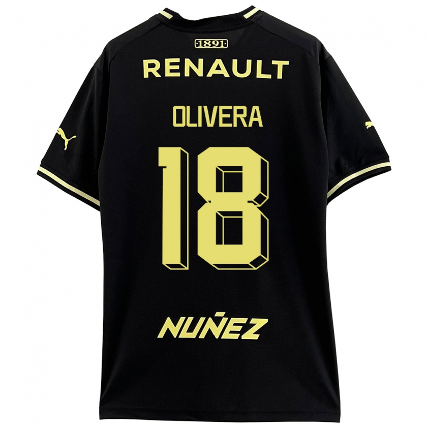 Kandiny Enfant Maillot Maximiliano Olivera #18 Noir Tenues Extérieur 2023/24 T-Shirt