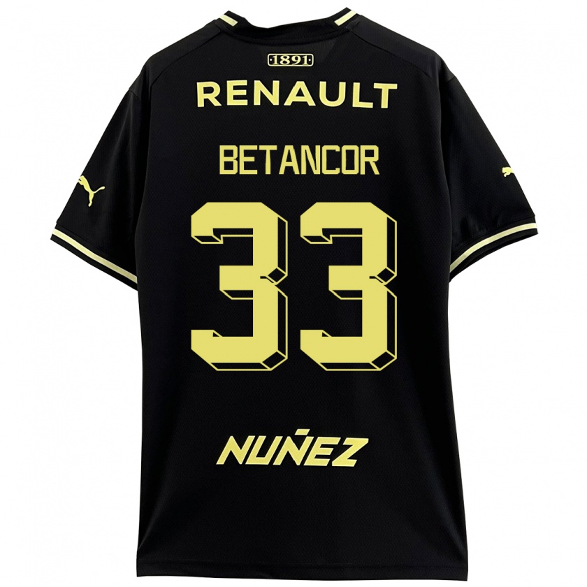 Kandiny Enfant Maillot Bruno Betancor #33 Noir Tenues Extérieur 2023/24 T-Shirt