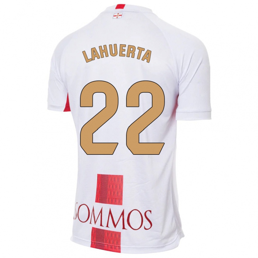 Kandiny Enfant Maillot Gema Lahuerta #22 Blanc Tenues Extérieur 2023/24 T-Shirt