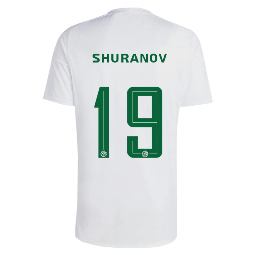 Kandiny Enfant Maillot Erik Shuranov #19 Vert Bleu Tenues Extérieur 2023/24 T-Shirt