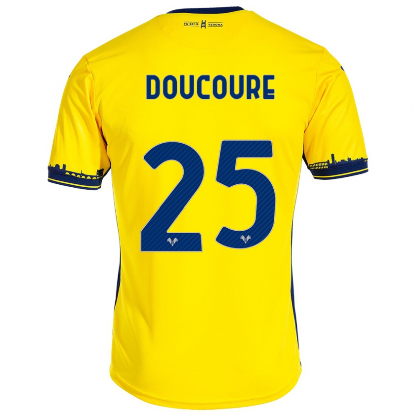 Kandiny Enfant Maillot Mamedi Doucouré #25 Jaune Tenues Extérieur 2023/24 T-Shirt