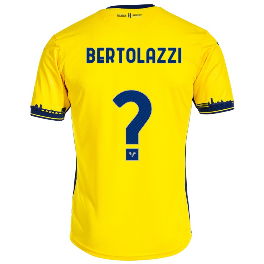 Kandiny Enfant Maillot Giovanni Bertolazzi #0 Jaune Tenues Extérieur 2023/24 T-Shirt