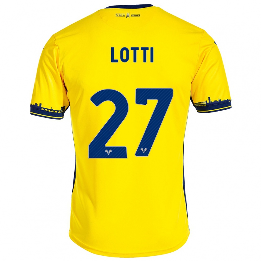 Kandiny Enfant Maillot Irene Lotti #27 Jaune Tenues Extérieur 2023/24 T-Shirt