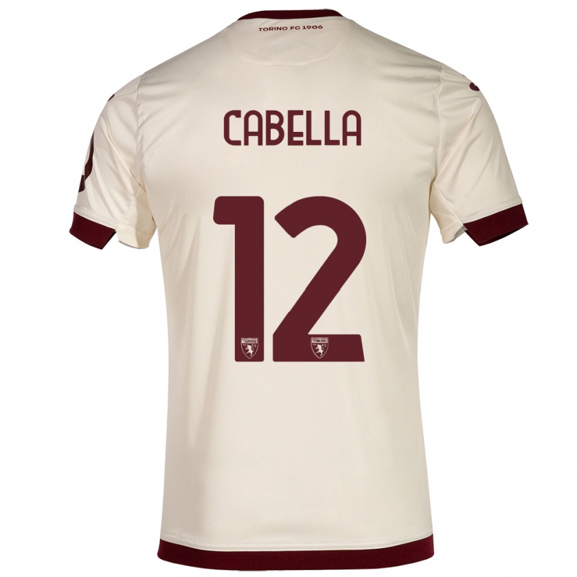 Kandiny Enfant Maillot Matteo Cabella #12 Champenois Tenues Extérieur 2023/24 T-Shirt