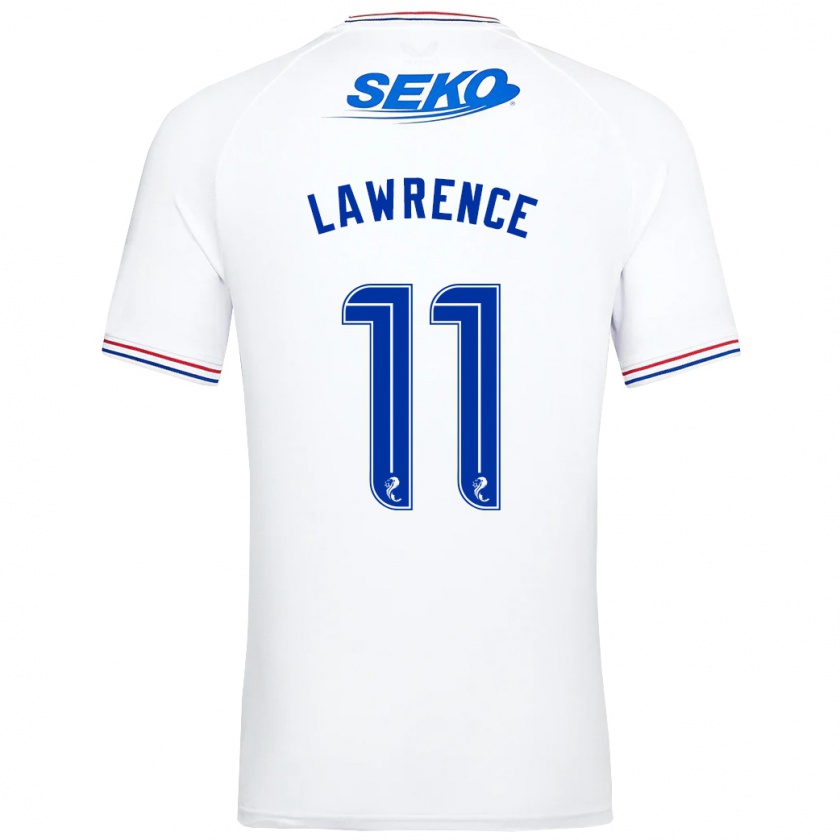 Kandiny Enfant Maillot Tom Lawrence #11 Blanc Tenues Extérieur 2023/24 T-Shirt