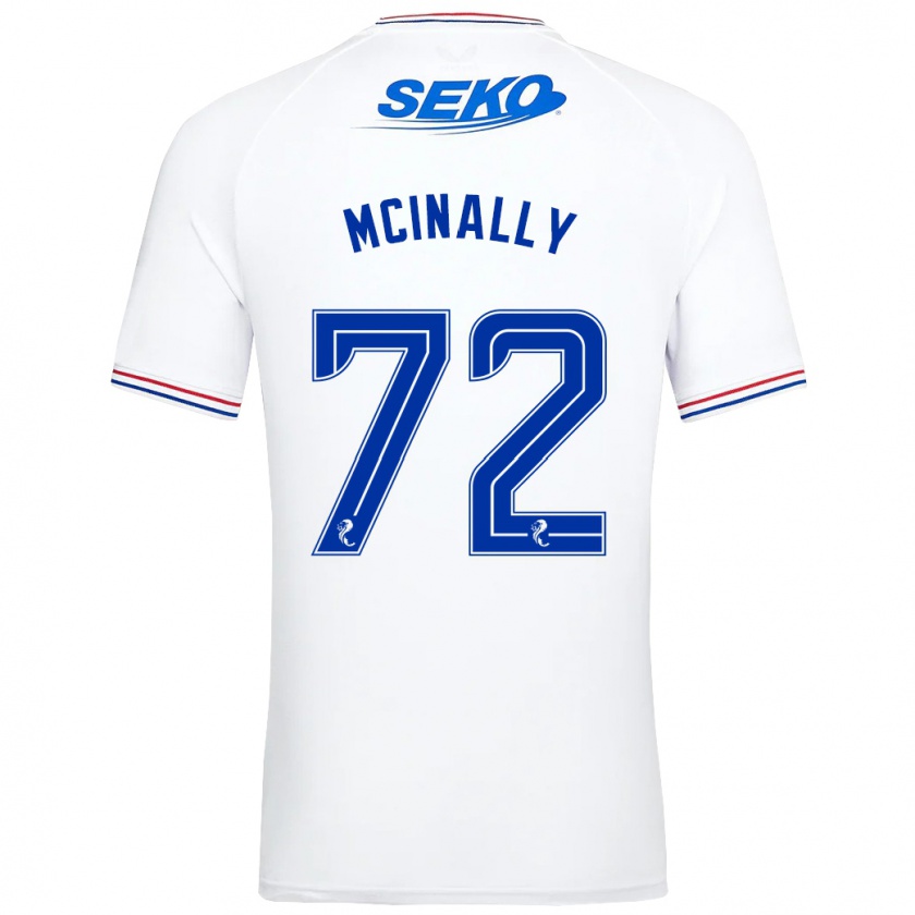 Kandiny Enfant Maillot Darren Mcinally #72 Blanc Tenues Extérieur 2023/24 T-Shirt