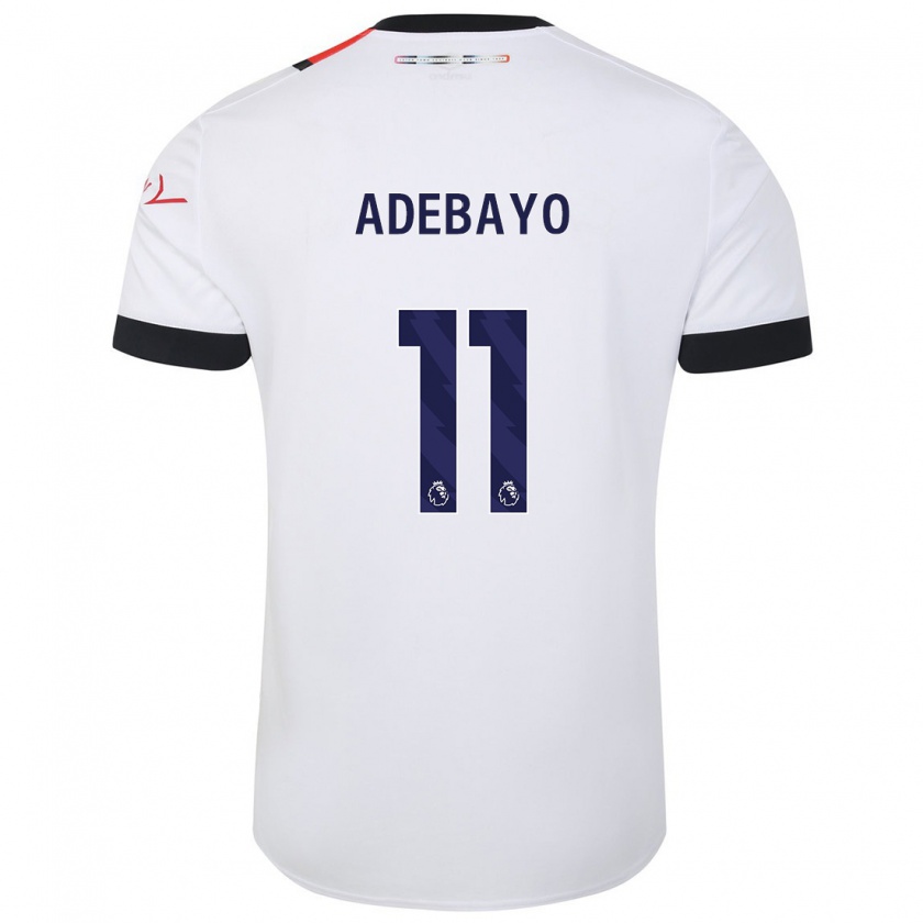 Kandiny Enfant Maillot Elijah Adebayo #11 Blanc Tenues Extérieur 2023/24 T-Shirt