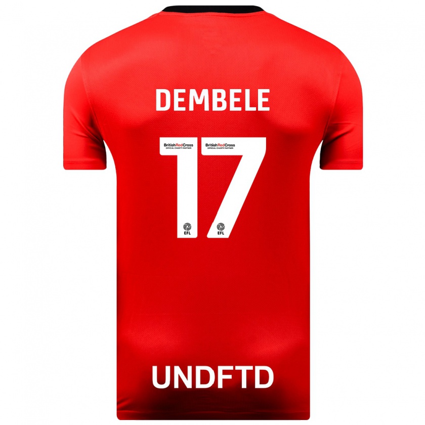 Kandiny Enfant Maillot Siriki Dembélé #17 Rouge Tenues Extérieur 2023/24 T-Shirt