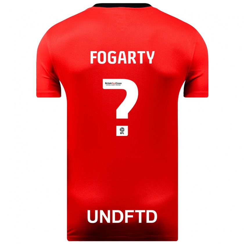 Kandiny Enfant Maillot Tom Fogarty #0 Rouge Tenues Extérieur 2023/24 T-Shirt