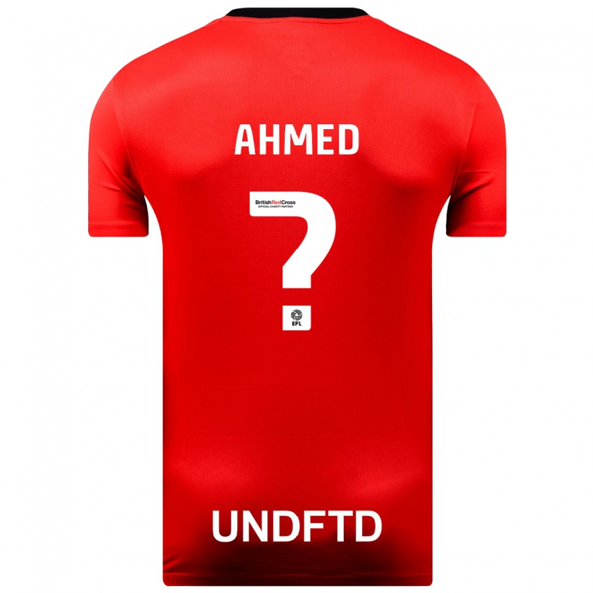 Kandiny Enfant Maillot Yusuf Ahmed #0 Rouge Tenues Extérieur 2023/24 T-Shirt