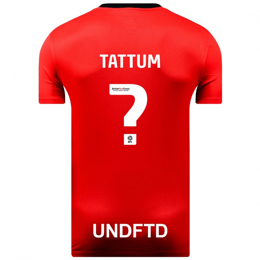 Kandiny Enfant Maillot Frank Tattum #0 Rouge Tenues Extérieur 2023/24 T-Shirt