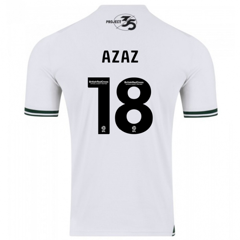 Kandiny Enfant Maillot Finn Azaz #18 Blanc Tenues Extérieur 2023/24 T-Shirt