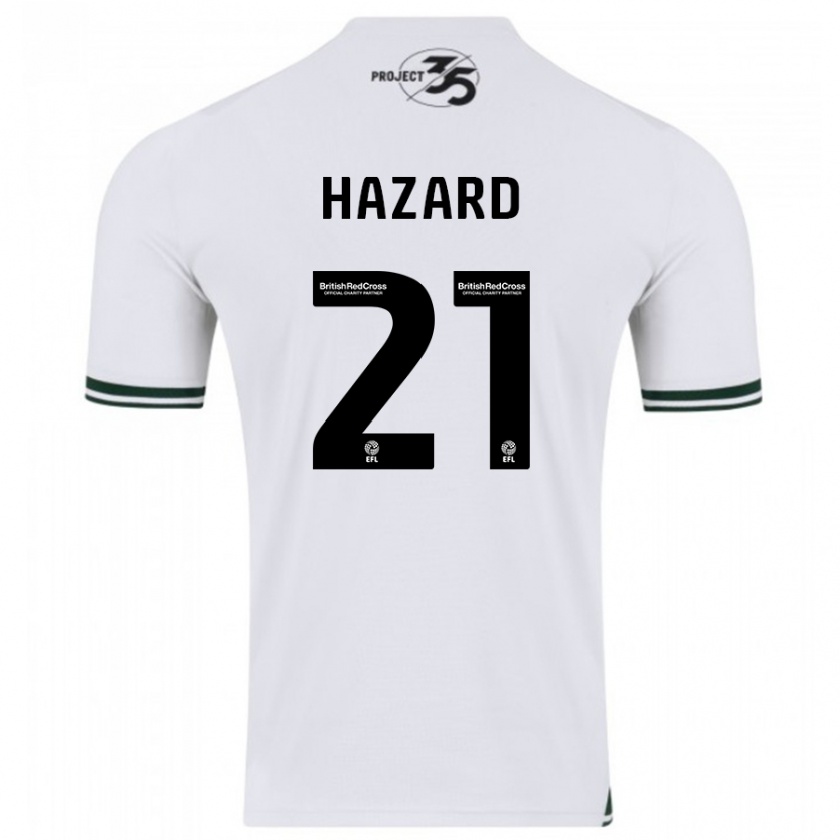 Kandiny Enfant Maillot Conor Hazard #21 Blanc Tenues Extérieur 2023/24 T-Shirt