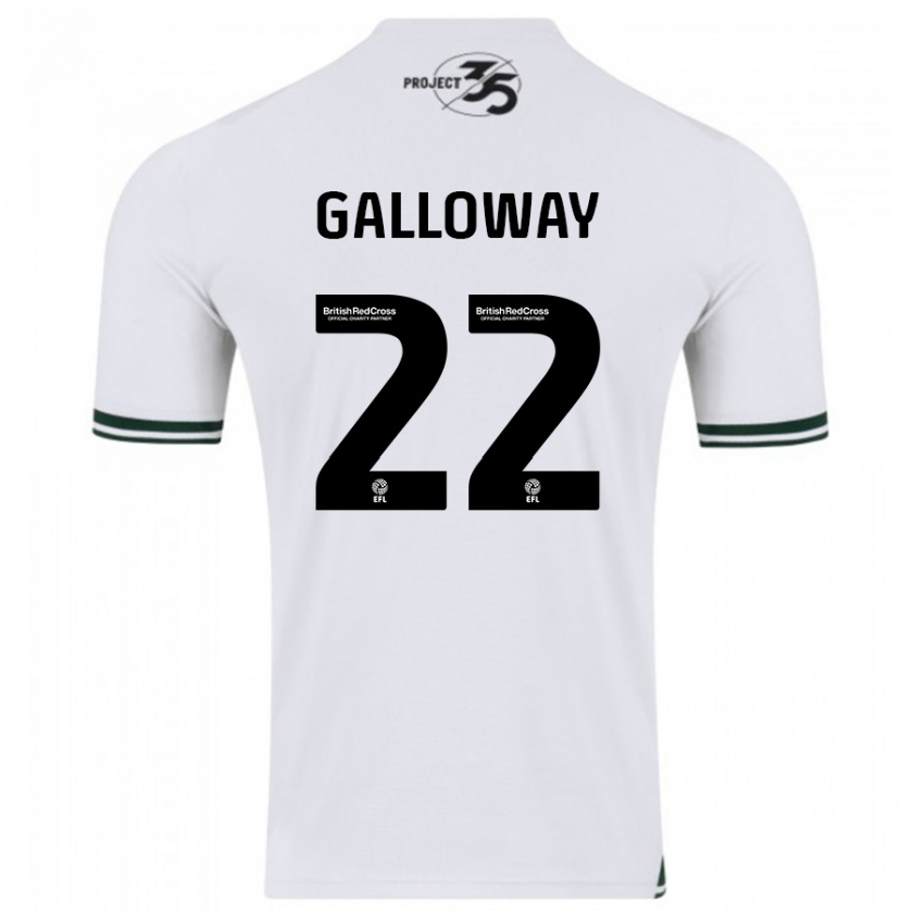 Kandiny Enfant Maillot Brendan Galloway #22 Blanc Tenues Extérieur 2023/24 T-Shirt