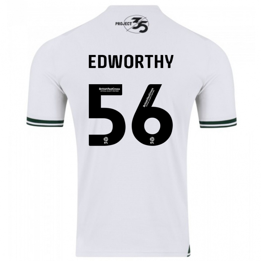 Kandiny Enfant Maillot Kieran Edworthy #56 Blanc Tenues Extérieur 2023/24 T-Shirt