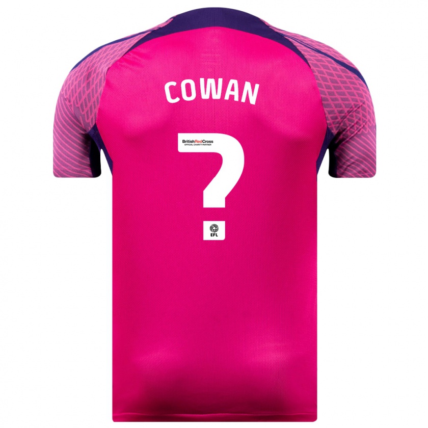 Kandiny Enfant Maillot Joe Cowan #0 Violet Tenues Extérieur 2023/24 T-Shirt