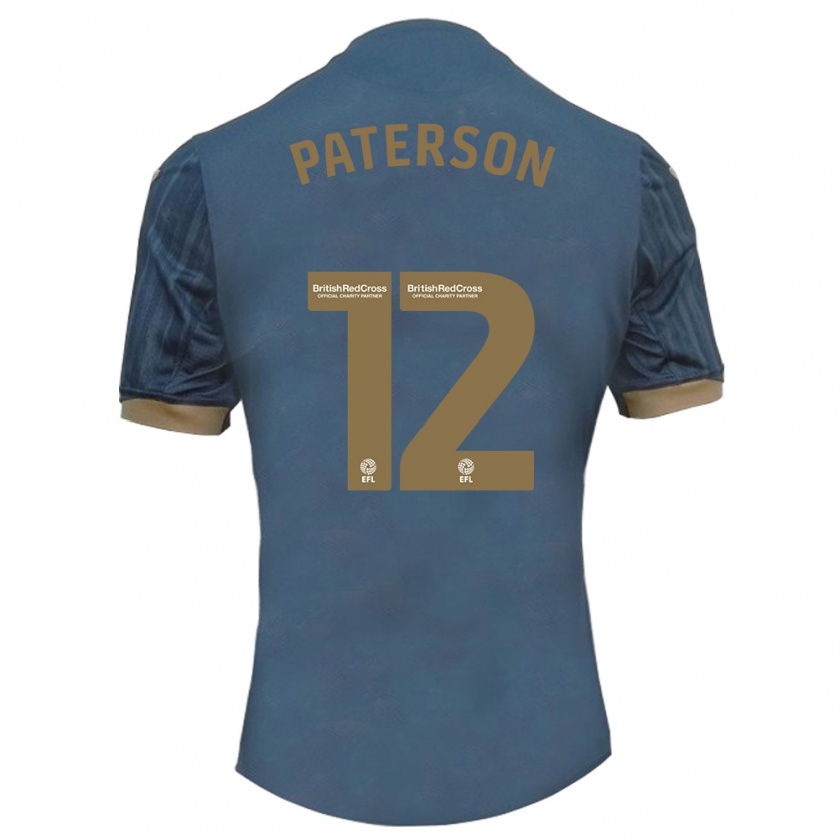 Kandiny Enfant Maillot Jamie Paterson #12 Sarcelle Foncée Tenues Extérieur 2023/24 T-Shirt