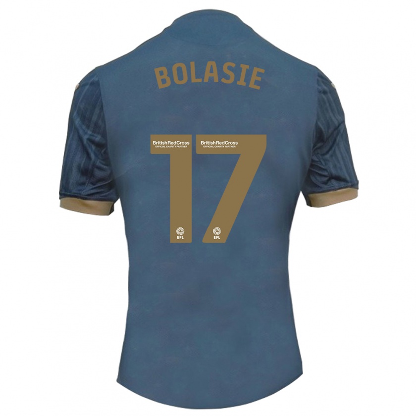 Kandiny Enfant Maillot Yannick Bolasie #17 Sarcelle Foncée Tenues Extérieur 2023/24 T-Shirt