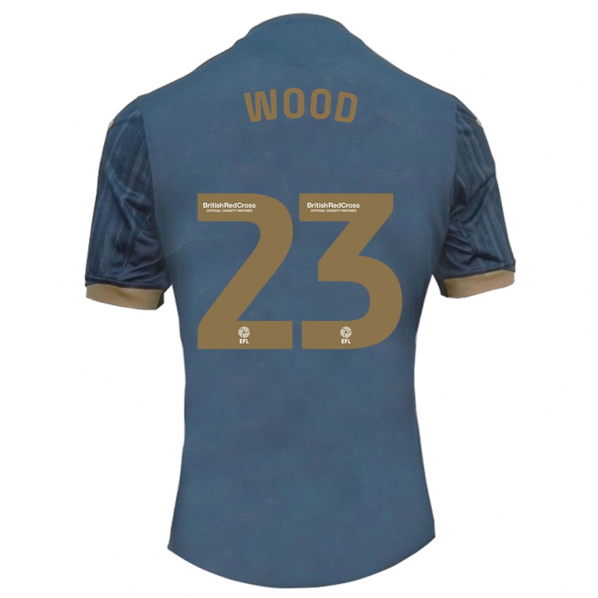 Kandiny Enfant Maillot Nathan Wood #23 Sarcelle Foncée Tenues Extérieur 2023/24 T-Shirt