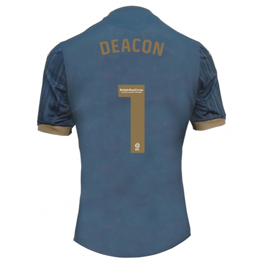 Kandiny Enfant Maillot Chelsea Deacon #1 Sarcelle Foncée Tenues Extérieur 2023/24 T-Shirt