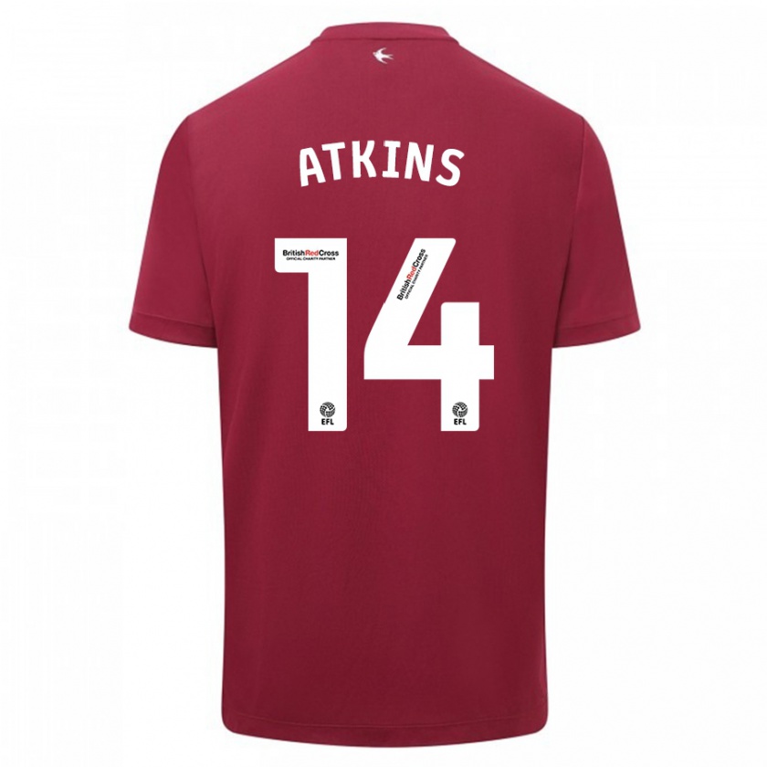 Kandiny Enfant Maillot Zoe Atkins #14 Rouge Tenues Extérieur 2023/24 T-Shirt