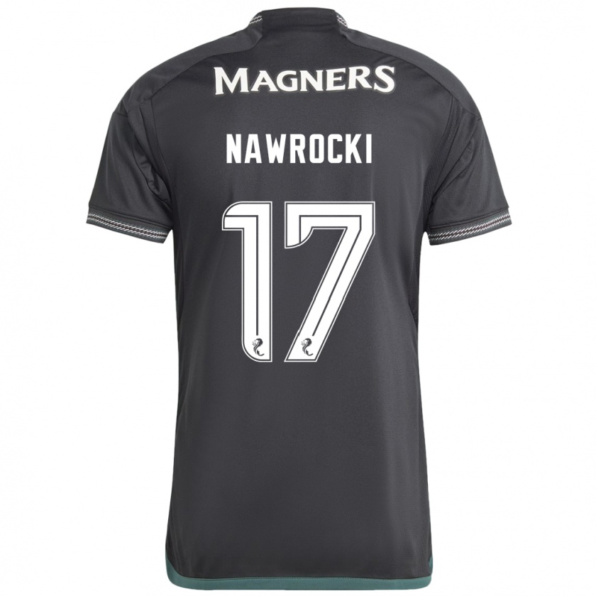 Kandiny Enfant Maillot Maik Nawrocki #17 Noir Tenues Extérieur 2023/24 T-Shirt