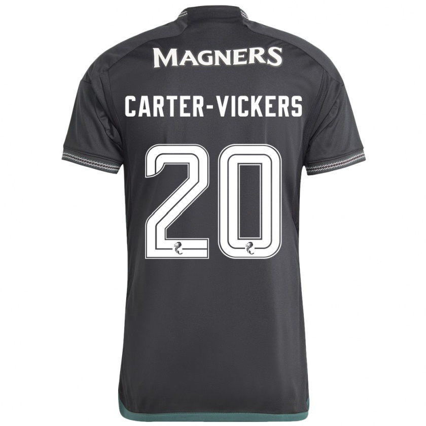 Kandiny Enfant Maillot Cameron Carter-Vickers #20 Noir Tenues Extérieur 2023/24 T-Shirt