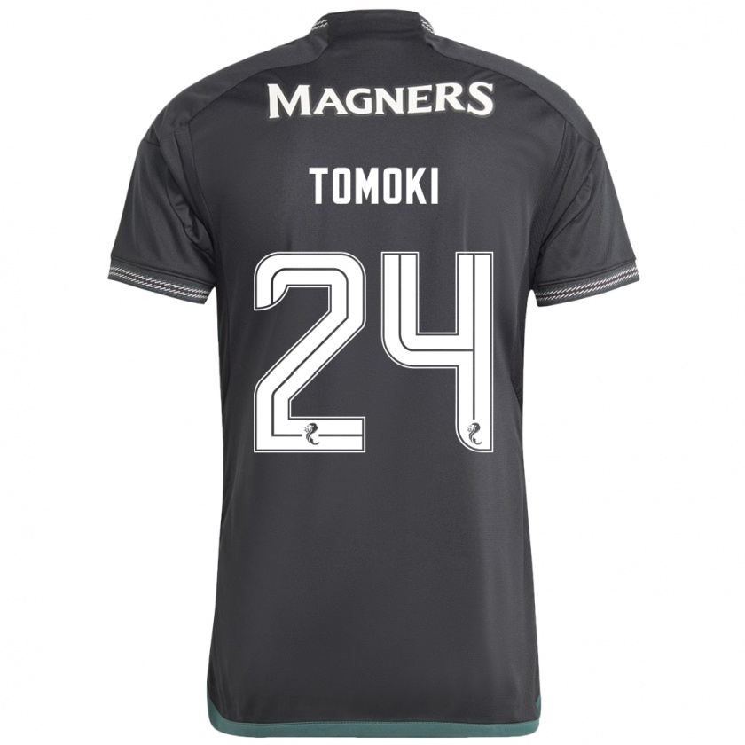 Kandiny Enfant Maillot Tomoki Iwata #24 Noir Tenues Extérieur 2023/24 T-Shirt