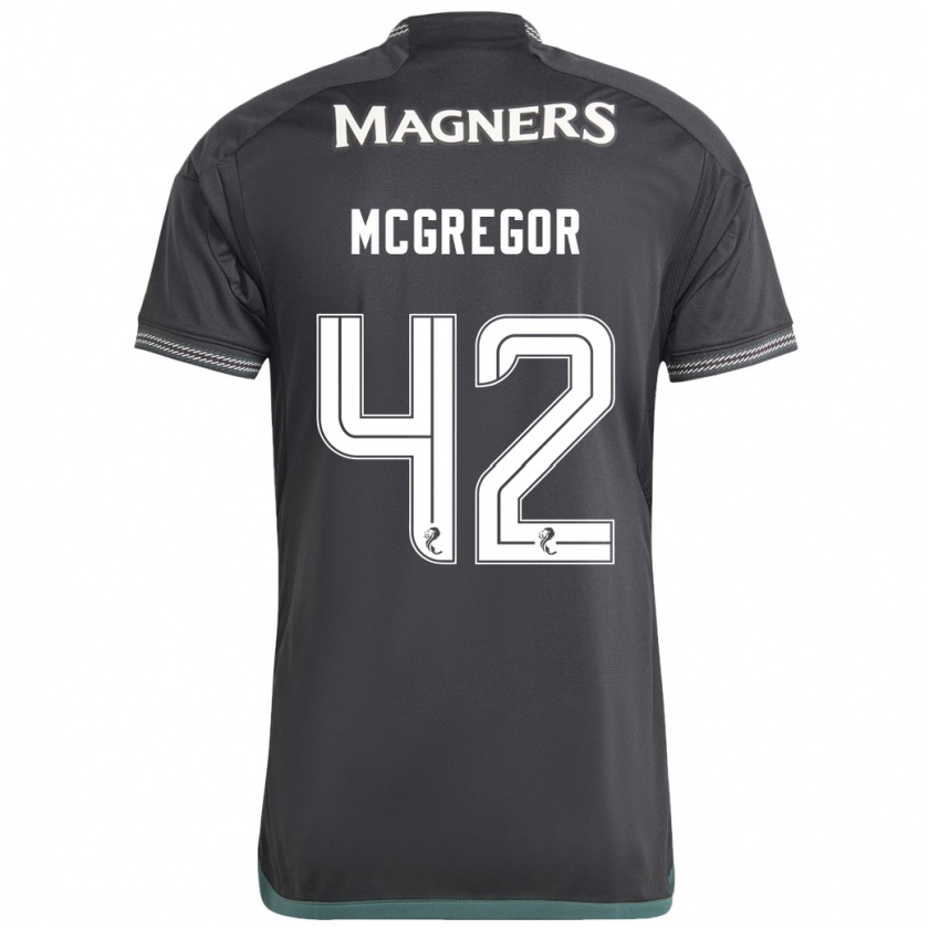 Kandiny Enfant Maillot Callum Mcgregor #42 Noir Tenues Extérieur 2023/24 T-Shirt