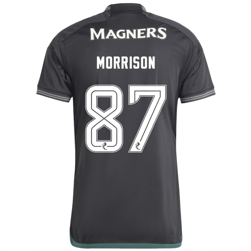 Kandiny Enfant Maillot Joe Morrison #87 Noir Tenues Extérieur 2023/24 T-Shirt