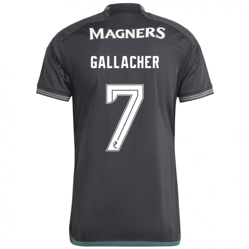 Kandiny Enfant Maillot Amy Gallacher #7 Noir Tenues Extérieur 2023/24 T-Shirt