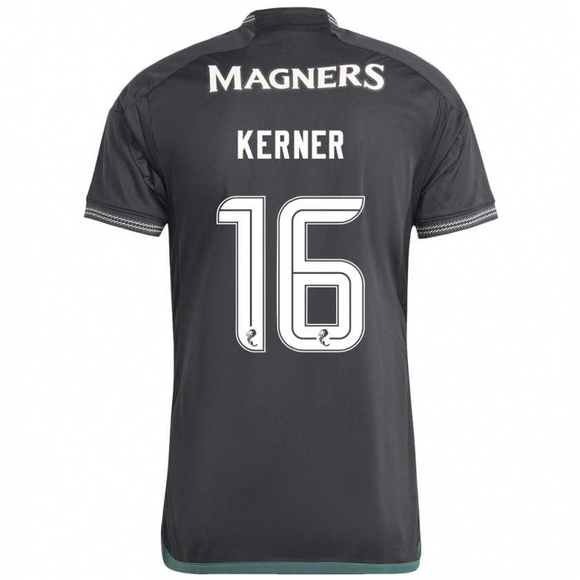 Kandiny Enfant Maillot Hana Kerner #16 Noir Tenues Extérieur 2023/24 T-Shirt